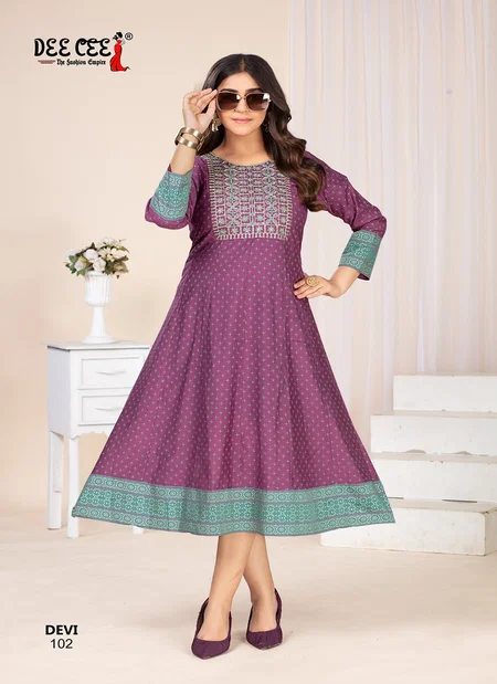 Devi By Deecee Chanderi Casual Wear Fancy Rayon Kurtis Wholesale Online